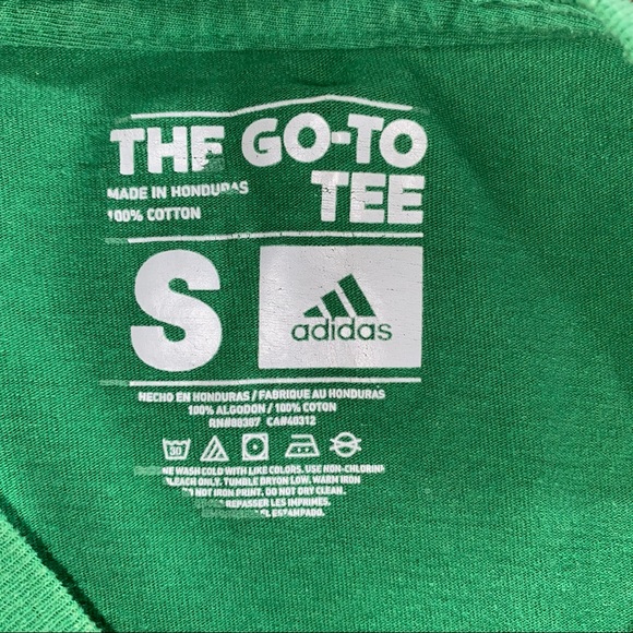 Mens Adidas The Go-To Tee t-shirt green yellow small - Picture 6 of 6